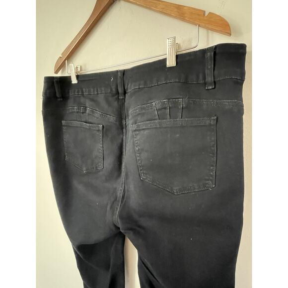 Between US Womens Straight Leg Jeans Size 24 Black Stretch High Rise Zip Casual - Picture 8 of 15